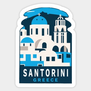 Vintage Style Santorini Decal Sticker